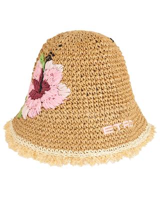 Hibiscus embroidered braided bucket hat ETRO