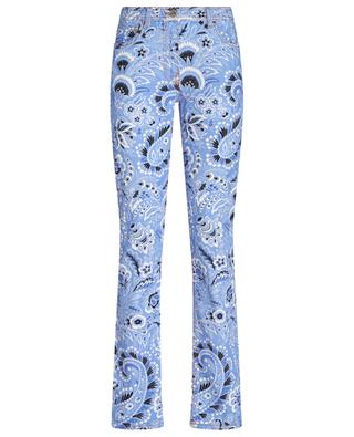 Skinny-Fit-Jeans mit hoher Taille und Bandana-Print ETRO