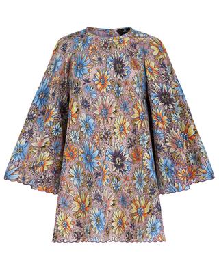 Mini robe trapèze en dentelle fleurie colorée ETRO