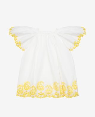 Junie Embroidered A-line girl's dress with short sleeves ZIMMERMANN
