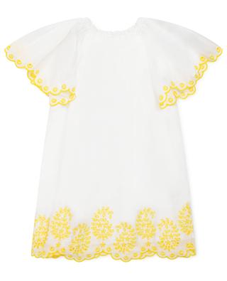 Junie Embroidered A-line girl's dress with short sleeves ZIMMERMANN