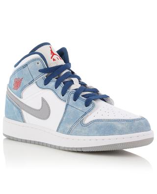 Baskets montantes Air Jordan 1 Mid SE GS French Blue / Fire Red-White NIKE