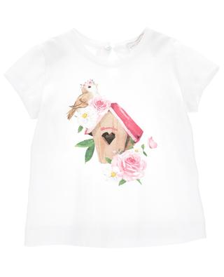 Bird House short-sleeved baby T-shirt MONNALISA