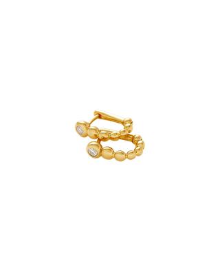 Articulated Stone Beaded Ovate gold-tone zircon adorned huggies MISSOMA