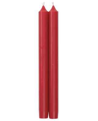 Red set of 2 taper candles - 25 cm CASPARI