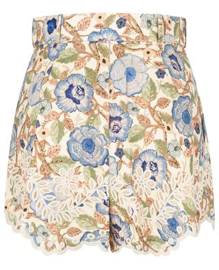 Junie Embroidered floral linen shorts ZIMMERMANN