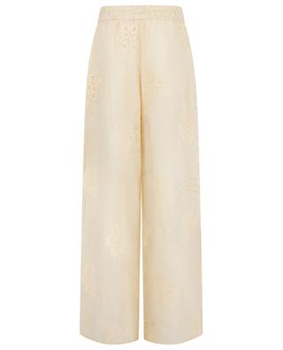 Acadian ramie and lace wide-leg trousers ZIMMERMANN