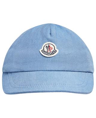 Rooster patch adorned baby baseball cap MONCLER