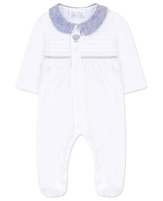 Pyjama für Babys aus Baumwolle mit Biesen und Chambraykragen TARTINE ET CHOCOLAT