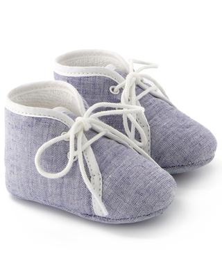Cotton and linen baby lace-up shoes TARTINE ET CHOCOLAT