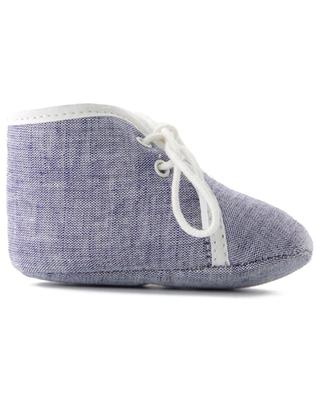 Cotton and linen baby lace-up shoes TARTINE ET CHOCOLAT