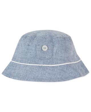 Faded jeans style cotton and linen baby bucket hat TARTINE ET CHOCOLAT