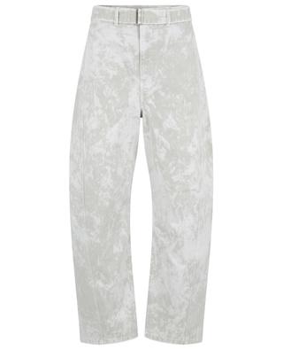 Twisted tie-and-dye effect belted wide-leg jeans LEMAIRE