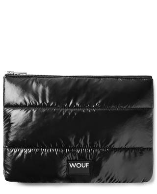 Black Glossy quilted pouch WOUF