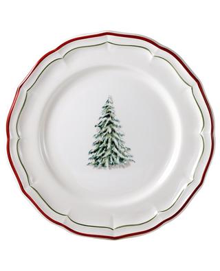 Coffret de 4 assiettes plates Filet Noël - 26 cm FAIENCERIES DE GIEN