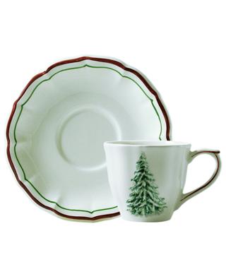 Filet Noël set of two tea cups and saucers FAIENCERIES DE GIEN