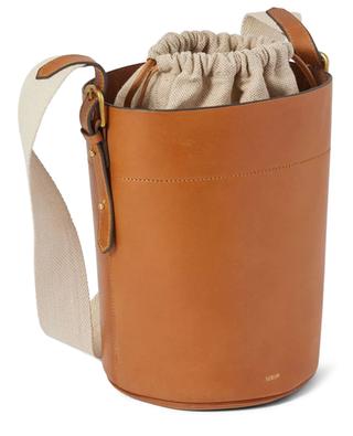 Bucket-Tasche aus Glattleder und Baumwolle Nevada SOEUR