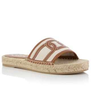 Kate flat canvas and suede slides TOD'S