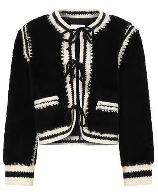 Harper faux fur jacket with knit SEA