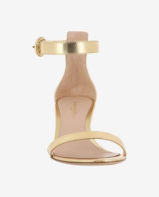 Portofino 70 heeled metallic leather sandals GIANVITO ROSSI