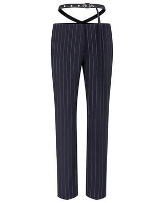 Long Pants pinstripe trousers with deconstructed waistband THE ATTICO