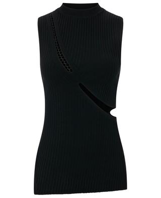 Sleeveless knit top with cut-outs THE ATTICO