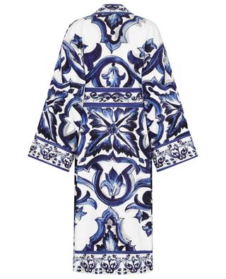 Blu Mediterraneo printed terry bathrobe DOLCE & GABBANA