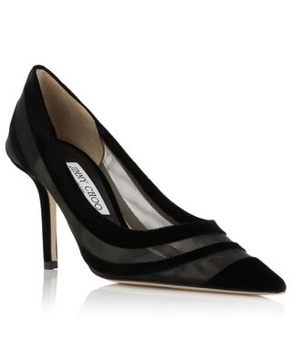 Love 85 mesh pumps with flocked stripes JIMMY CHOO