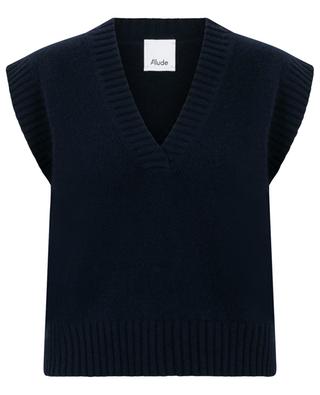 Boxy sleeveless cashmere V-neck jumper ALLUDE