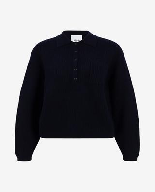 Virgin wool and cashmere polo jumper ALLUDE