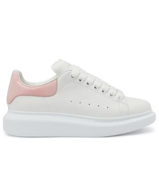 Oversize low-top smooth and croc embossed patent leather sneakers ALEXANDER MC QUEEN