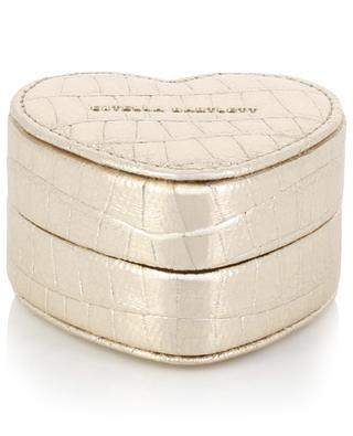Heart Gold Croc mini jewellery box ESTELLA BARTLETT