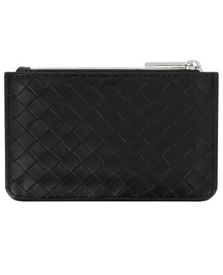 Black Weave card case with zip pouch ESTELLA BARTLETT