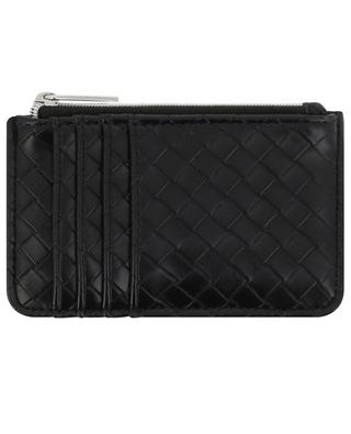 Black Weave card case with zip pouch ESTELLA BARTLETT