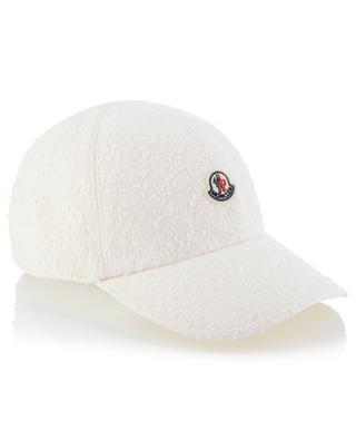 Rooster patch tweed baseball cap MONCLER