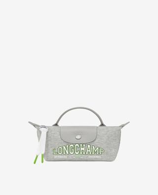 Le Pliage Collection printed jersey and leather pouch LONGCHAMP