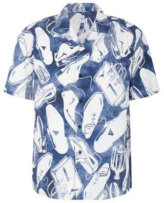 Bedrucktes Kurzarm-Hemd aus Seide Summer Iconic BERLUTI