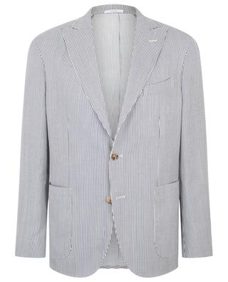 K.Jacket finely striped virgin wool and silk blazer BOGLIOLI