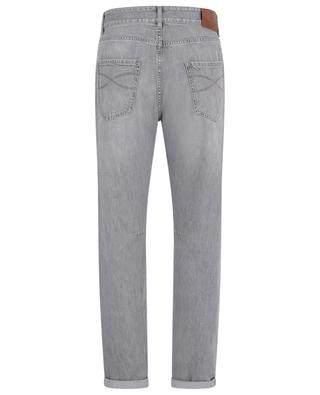 Leisure Fit faded frayed slim-fit jeans BRUNELLO CUCINELLI
