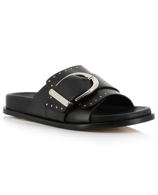 Trilly flat smooth leather slides with studs GUGLIELMO ROTTA