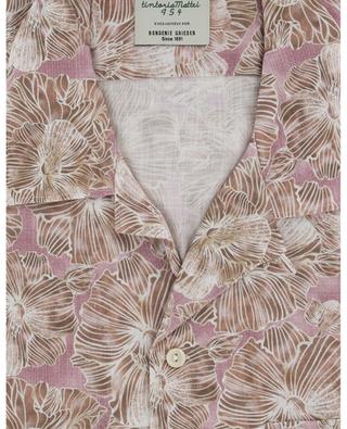 Chemise à manches longues en coton imprimée orchidées TINTORIA MATTEI