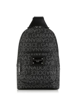 Coated logo jacquard and leather cross body bag DOLCE & GABBANA
