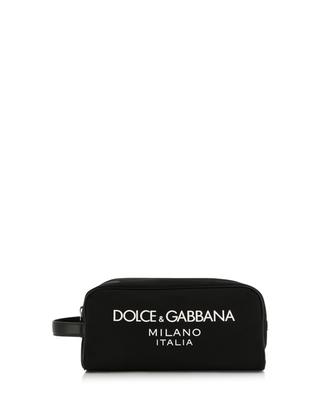 Rubber logo adorned nylon toiletry bag DOLCE & GABBANA
