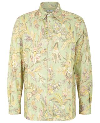 Paisley printed slim fit cotton piqué shirt ETRO