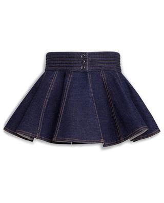 Tuxedo belt denim miniskirt ALAIA