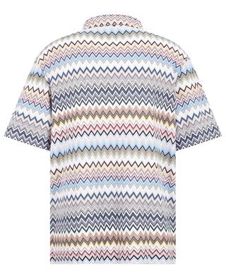 Herringbone patterned jacquard knit short-sleeved shirt MISSONI