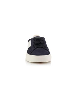 Double Buckle low-top suede and leather sneakers SANTONI
