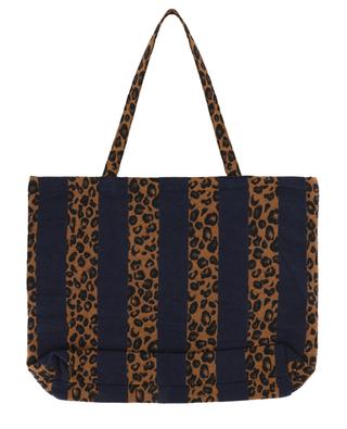 Leopard spot and stripe jacquard tote bag BALZAC PARIS
