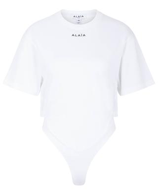 T-shirt en jersey brodé logo Fluid Body ALAIA