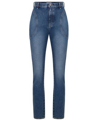 Highwaist faded slim jeans with round upstitching ALAIA